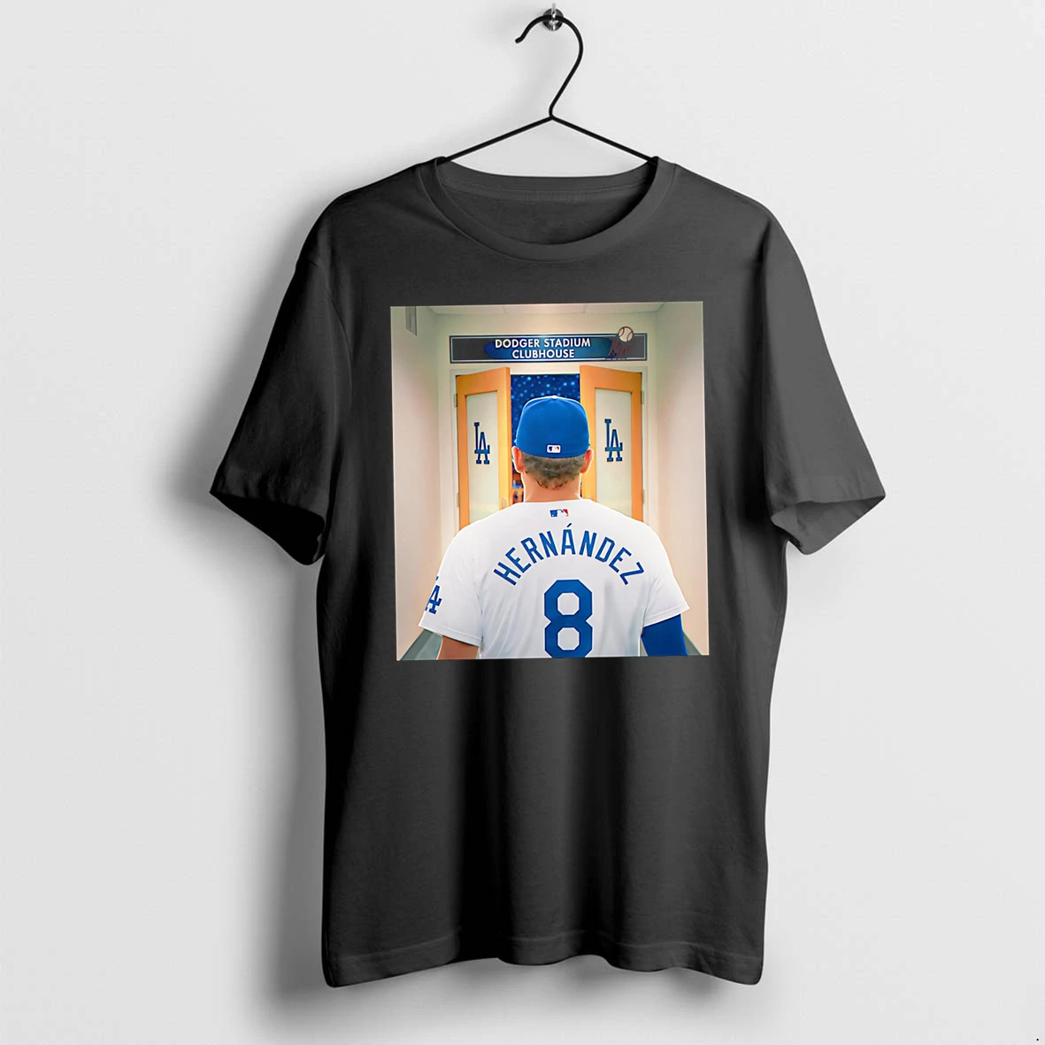 Officials Dodger Stadium Clubhouse Hernandez 8 Mlb Premium T Shirt Sweatshirt Hoodie