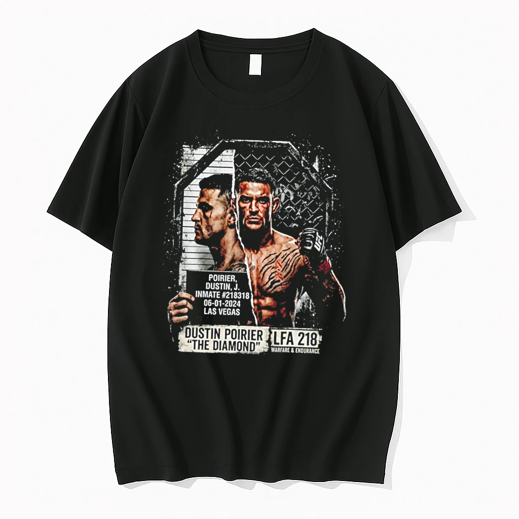 Officials Dustin Poirier The Diamond Lfa 218 Warfare And Endurance Mugshot Tee Premium T Shirt Sweatshirt Hoodie