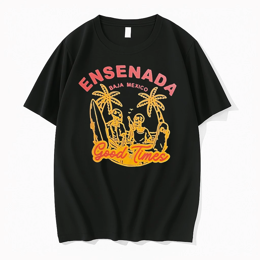 Officials Ensenada Baja Mexico Good Times Surfing Skeletons Tee Premium T Shirt Sweatshirt Hoodie