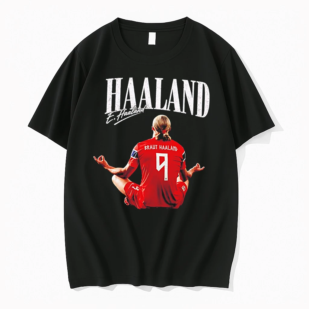 Officials Erling Braut Haaland No 9 Norway Signature Behind Tee Premium T Shirt Sweatshirt Hoodie