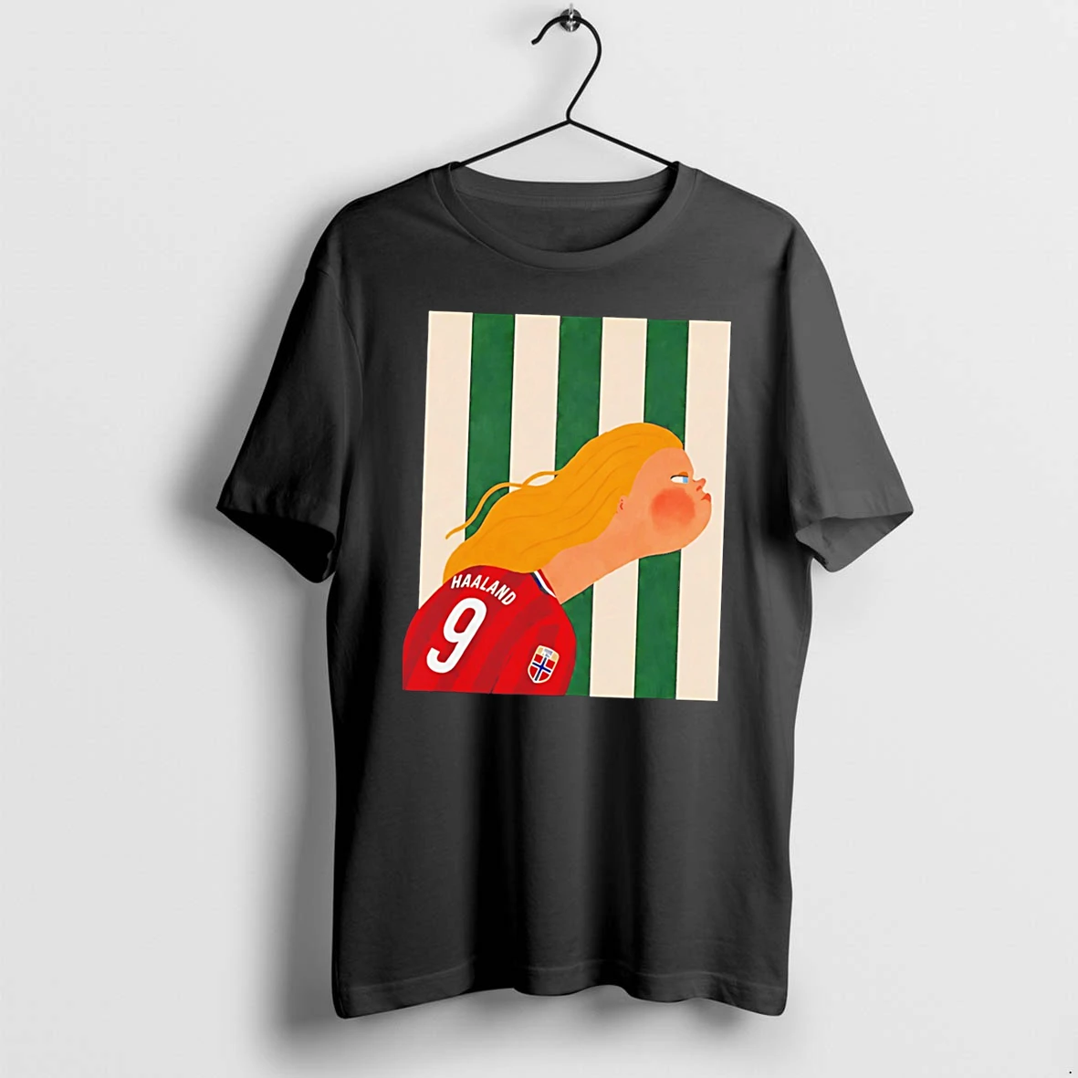 Officials Erling Haaland No 9 Norway National Team Cartoon Tee Premium T Shirt Sweatshirt Hoodie