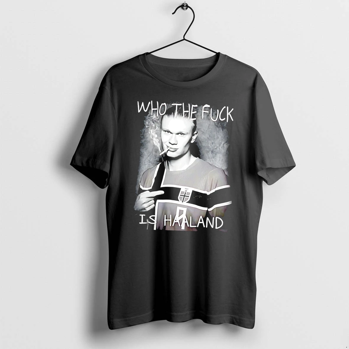 Officials Erling Haaland Who The Fuck Is Haaland Norway Bootleg Tee Premium T Shirt Sweatshirt Hoodie