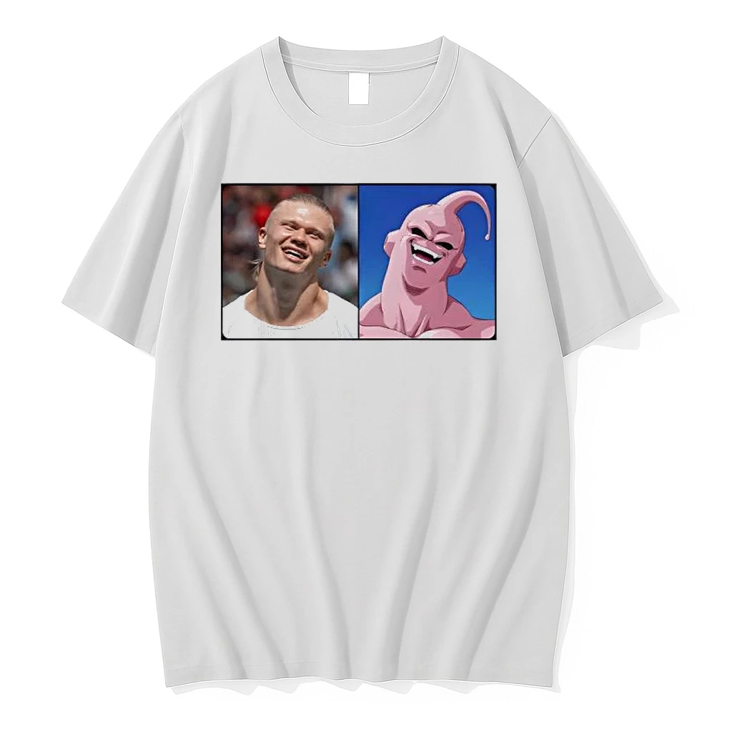 Officials Erling Haaland And Majin Buu Comparison Premium T Shirt Sweatshirt Hoodie