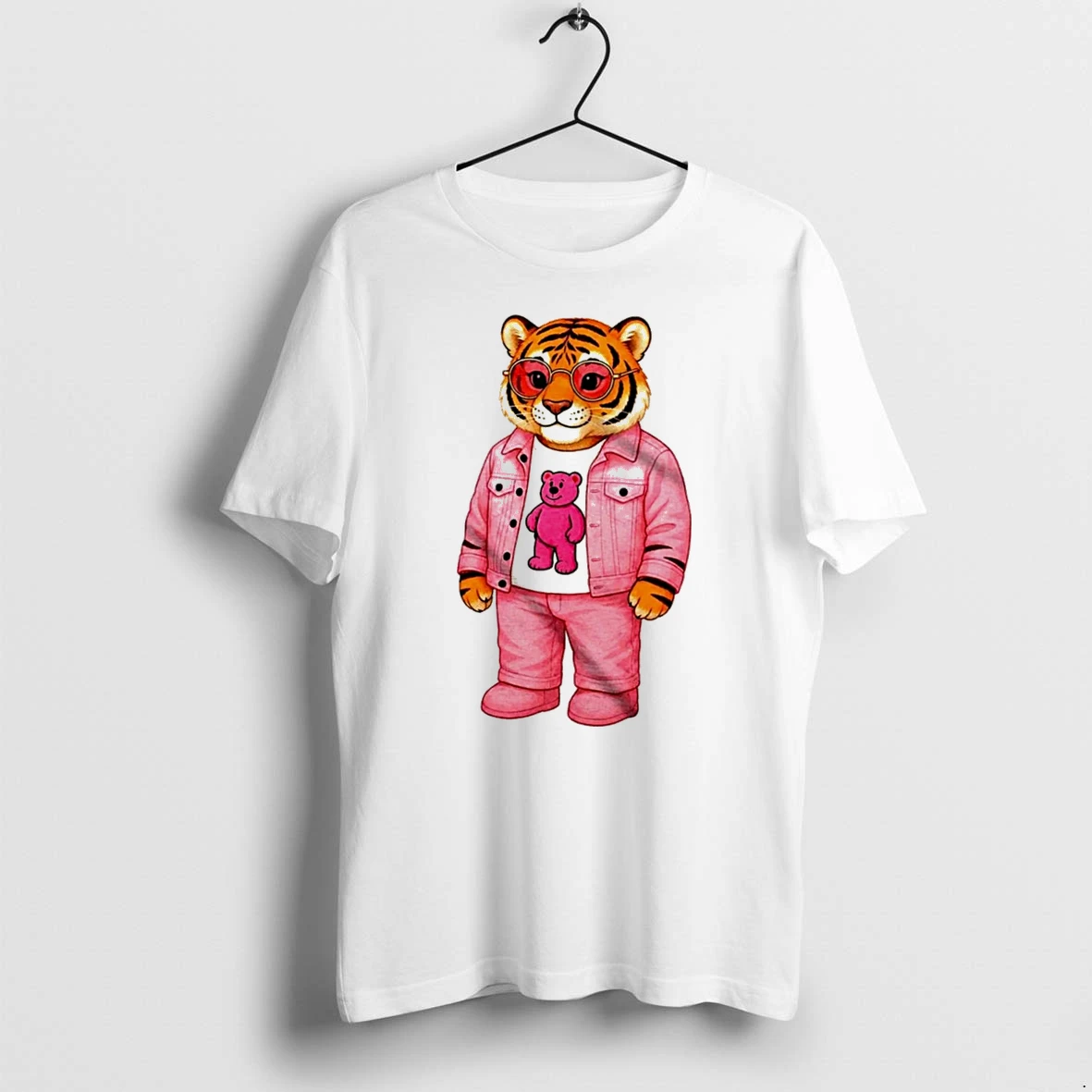 Officials Fashion Tiger In Pink Denim Outfit Cincinnati Tee Premium T Shirt Sweatshirt Hoodie