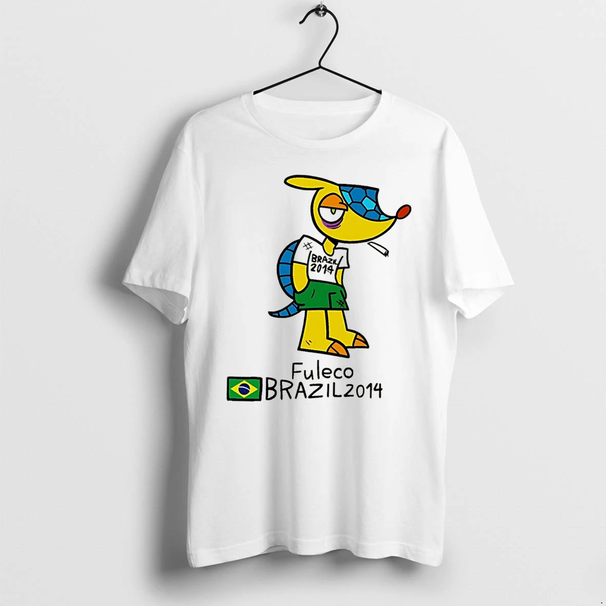 Officials Fuleco Brazil 2014 World Cup Mascot Tee Premium T Shirt Sweatshirt Hoodie
