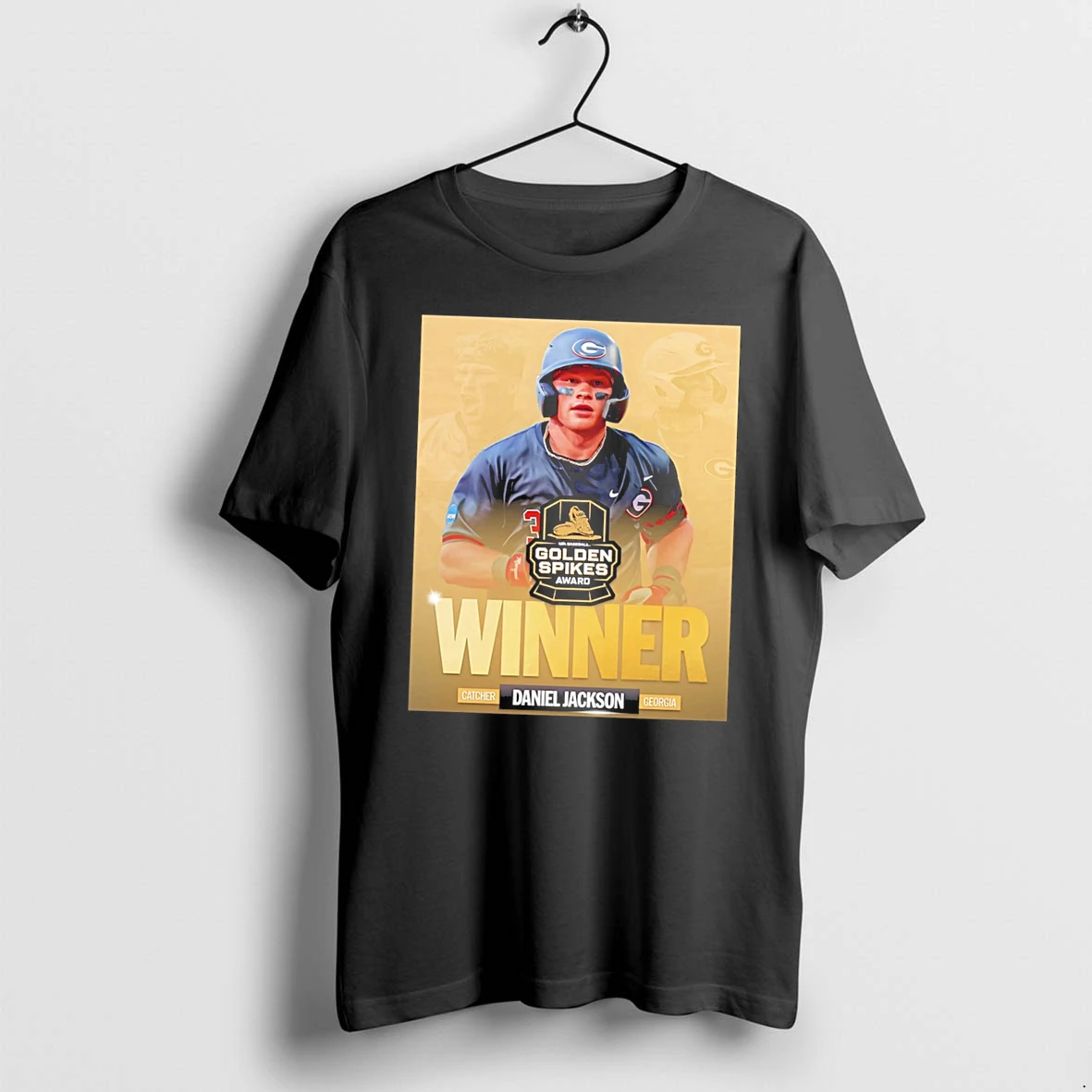 Officials Georgia Bulldogs Daniel Jackson 2026 Golden Spikes Award The Winner Tee Premium T Shirt Sweatshirt Hoodie