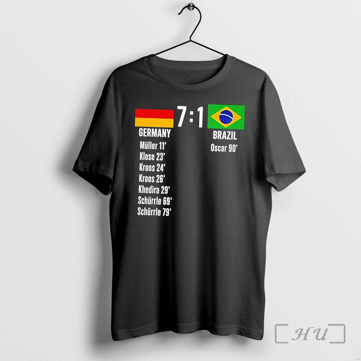 Officials Germany Vs Brazil 7 1 Player Name Score Tee Premium T Shirts Sweater Hoodie