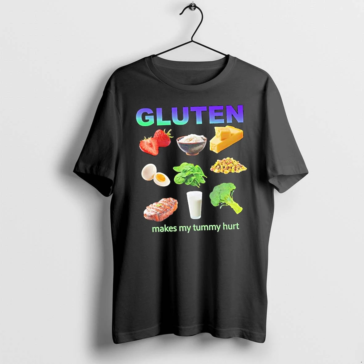 Officials Gluten Makes My Tummy Hurt Health Humor Sarcasm Premium T Shirt Sweatshirt Hoodie