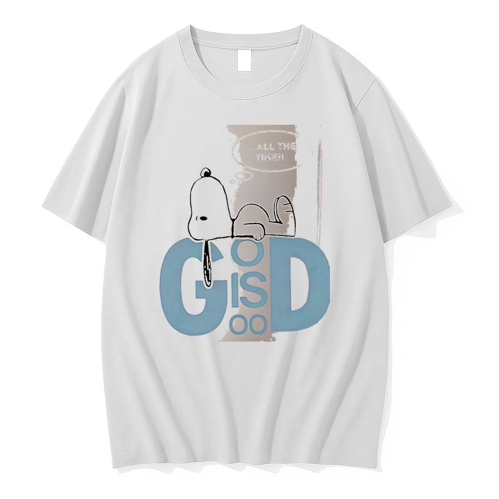 Officials God Is Good All The Time Snoopy White Premium T Shirt Sweatshirt Hoodie