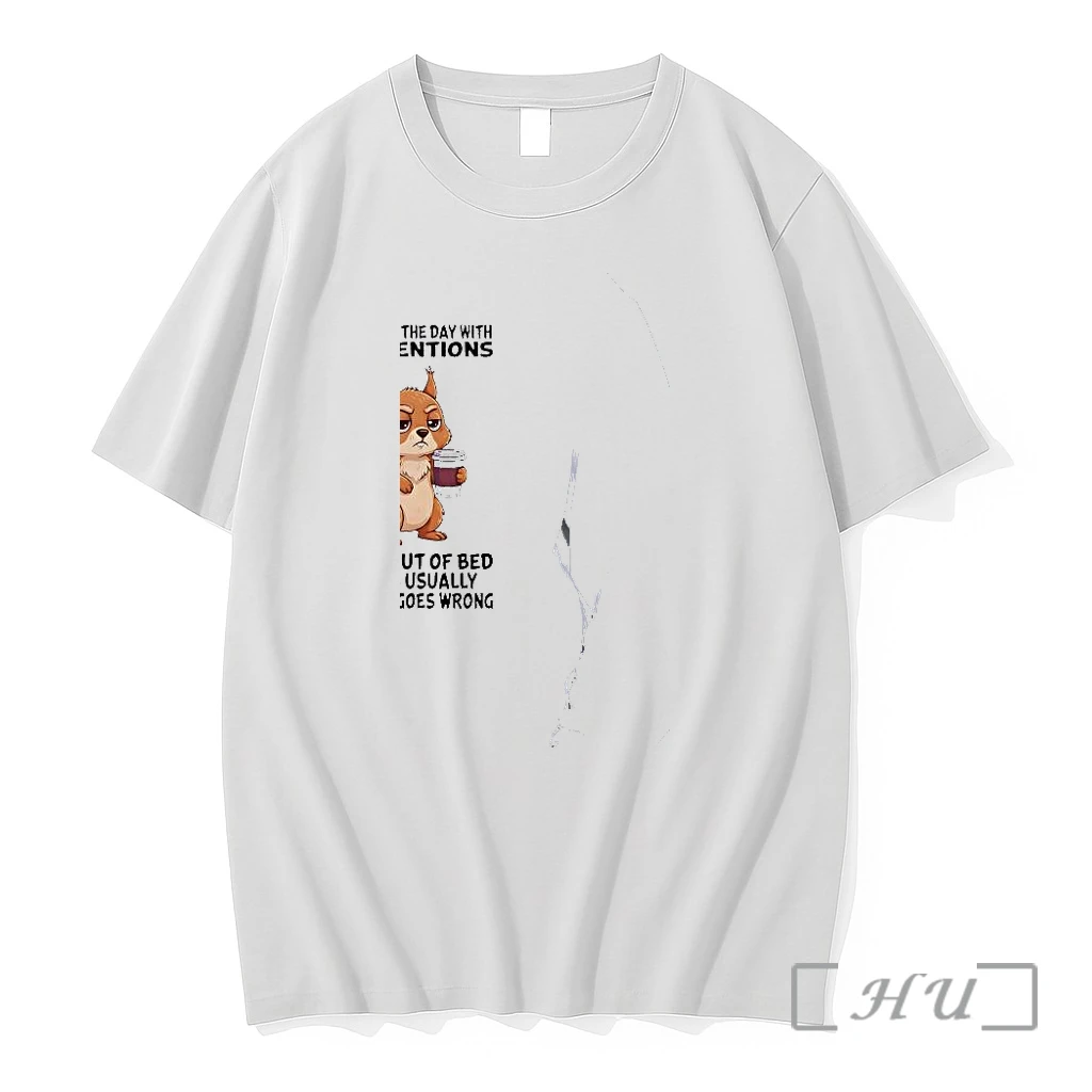 Officials Grumpy Squirrel I Always Start The Day With Good Intentions Then I Get Out Of Bed Premium T Shirts Sweater Hoodie
