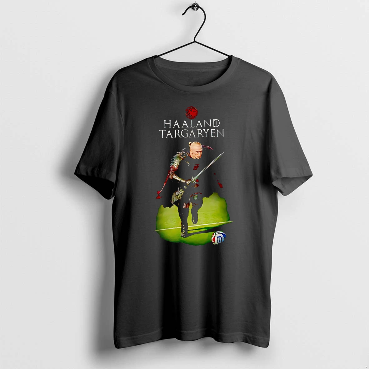 Officials Haaland Targaryen Meme Erling Haaland Game Of Thrones Premium T Shirt Sweatshirt Hoodie