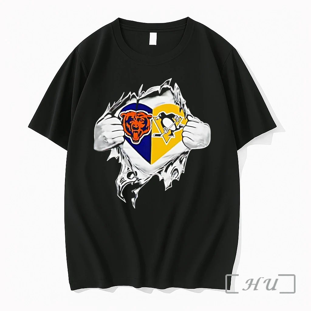 Officials Hands Ripping Fabric Chicago Bears Pittsburgh Penguins Black Premium T Shirts Sweater Hoodie