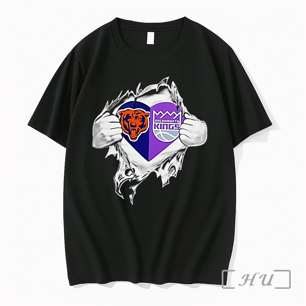 Officials Heart Rip Tee Chicago Bears Sacramento Kings Black Premium T Shirts Sweater Hoodie