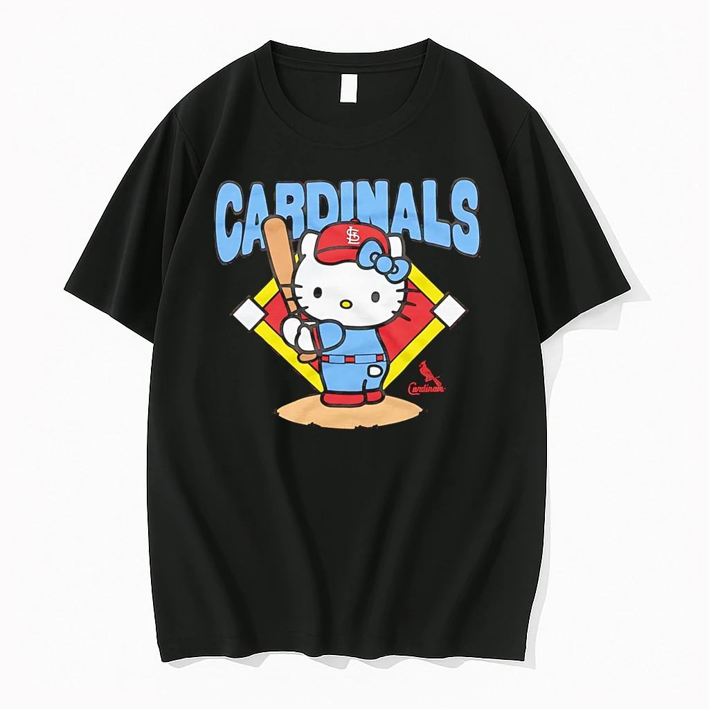Officials Hello Kitty X St Louis Cardinals Batter Up Premium T Shirt Sweatshirt Hoodie