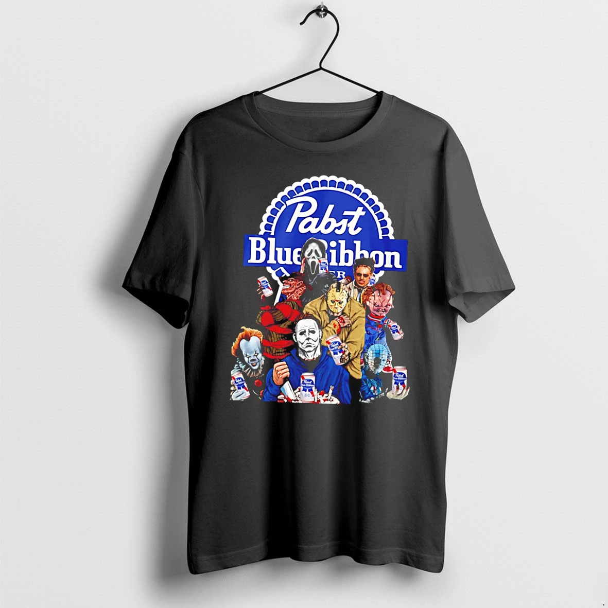 Officials Horror Characters Pabst Blue Ribbon Tee Premium T Shirt Sweatshirt Hoodie