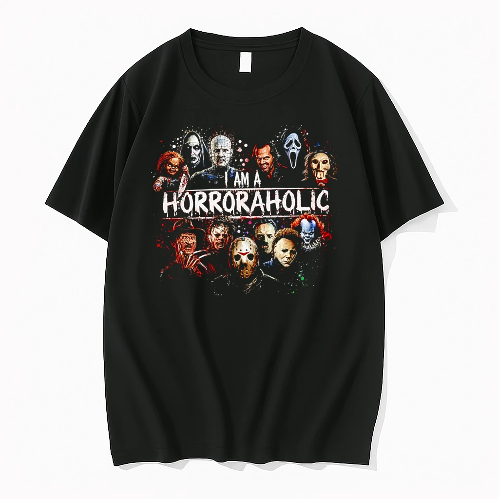 Officials I Am A Horroraholic Horror Movie Characters Premium T Shirt Sweatshirt Hoodie