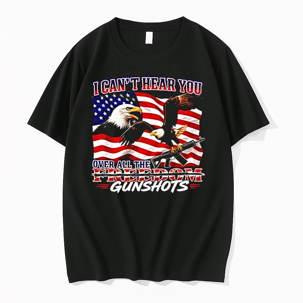 Officials I Cant Hear You Over All The Freedom Gunshots Eagle American Flag Premium T Shirt Sweatshirt Hoodie