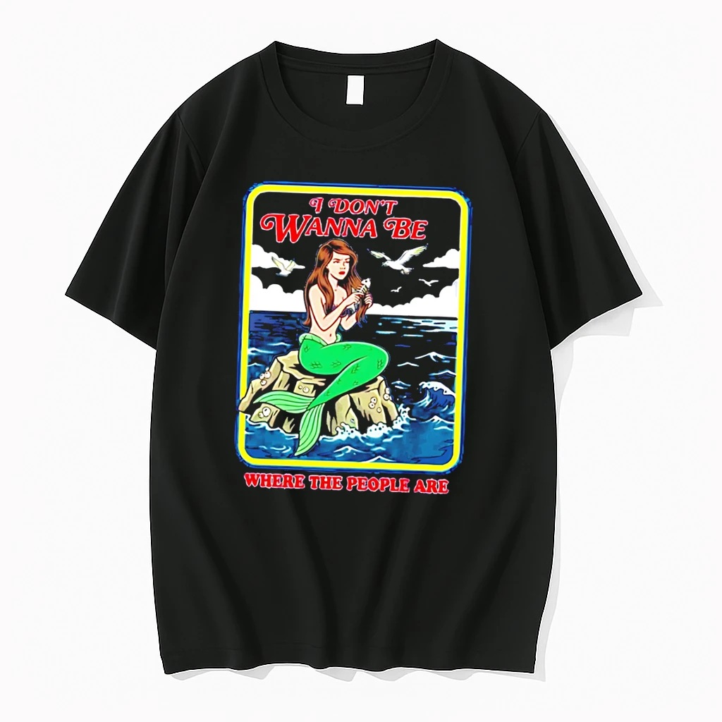 Officials I Dont Wanna Be Where The People Are Mermaid Tee Premium T Shirt Sweatshirt Hoodie