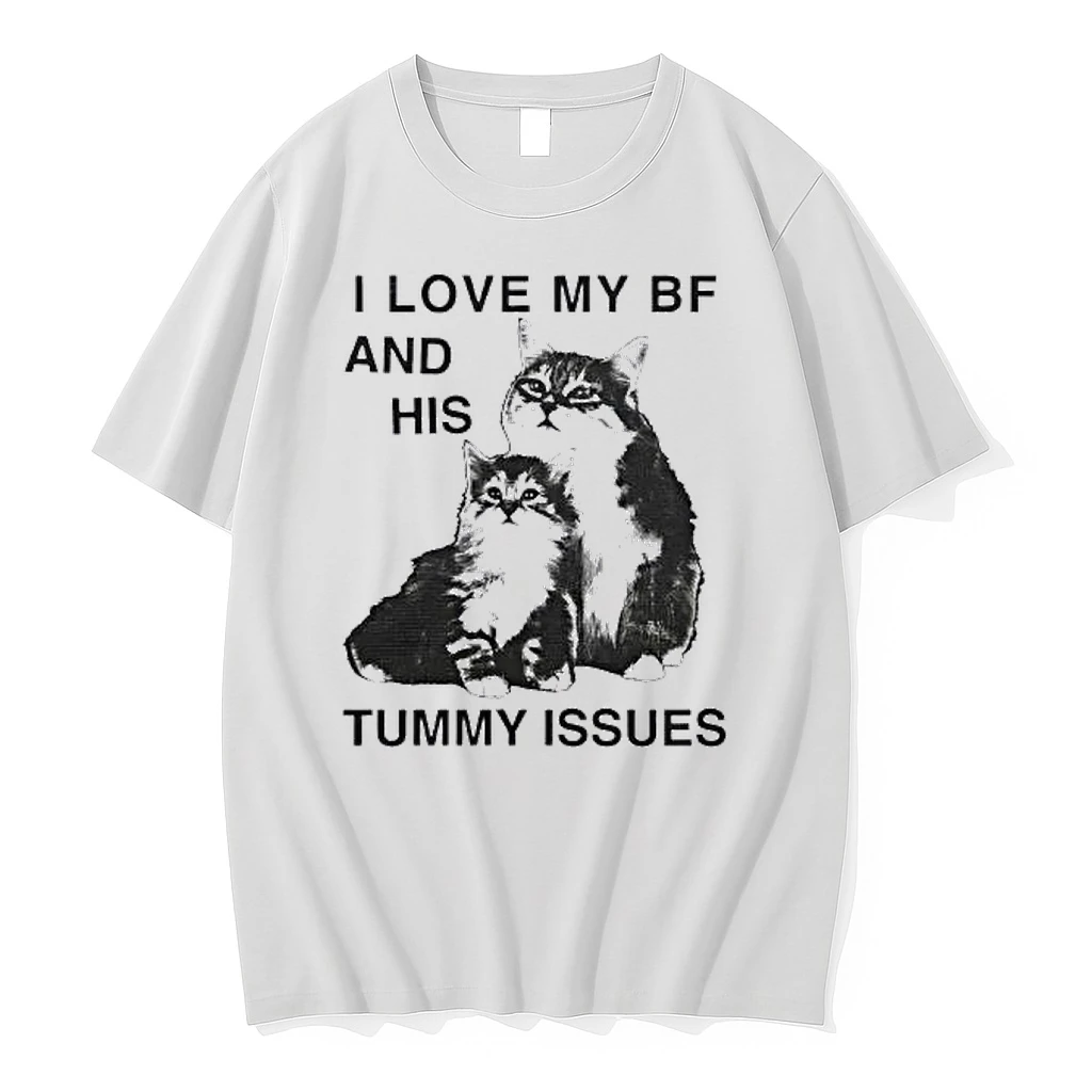 Officials I Love My Bf And His Tummy Issues Cat Premium T Shirt Sweatshirt Hoodie
