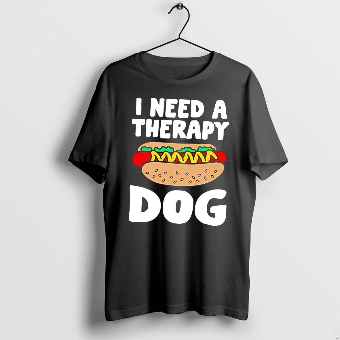 Officials I Need A Therapy Dog Hot Dog Pun Funny Food Tee Premium T Shirt Sweatshirt Hoodie