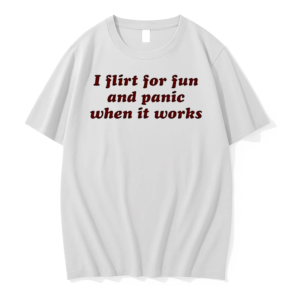 Officials I Flirt For Fun And Panic When It Works Funny Sarcastic Joke Slogan Premium T Shirt Sweatshirt Hoodie