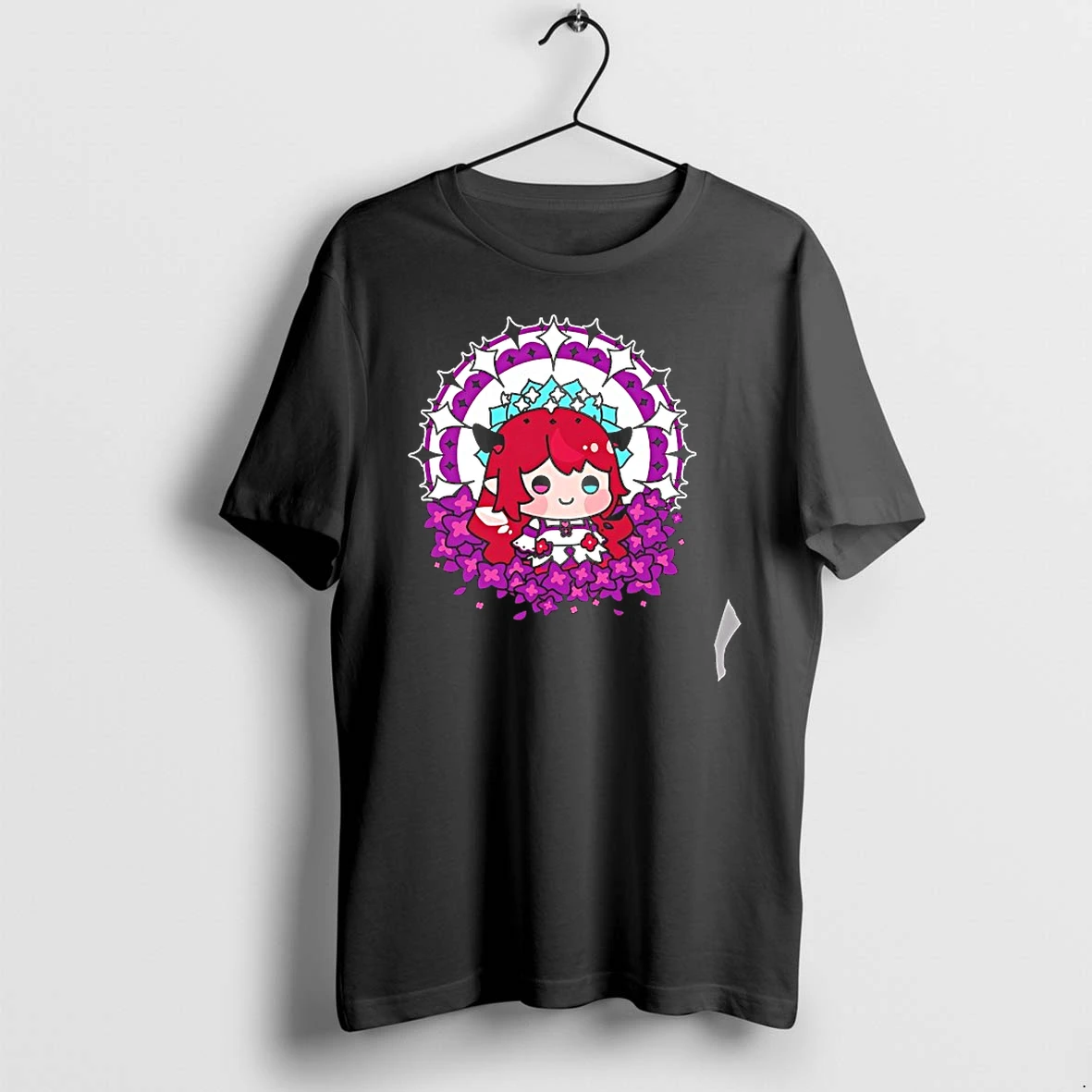 Officials Irys Hololive Chibi Character And Purple Flowers Premium T Shirt Sweatshirt Hoodie