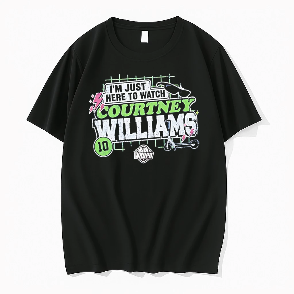 Officials Im Just Here To Watch Courtney Williams Minnesota Lynx Wnba Tee Premium T Shirt Sweatshirt Hoodie