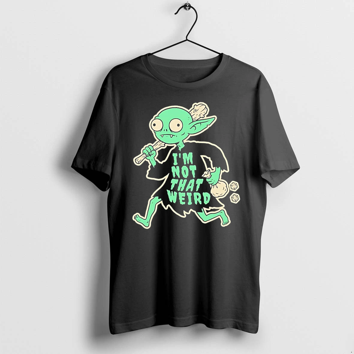 Officials Im Not That Weird Goblin With D20 Dice Tee Premium T Shirt Sweatshirt Hoodie