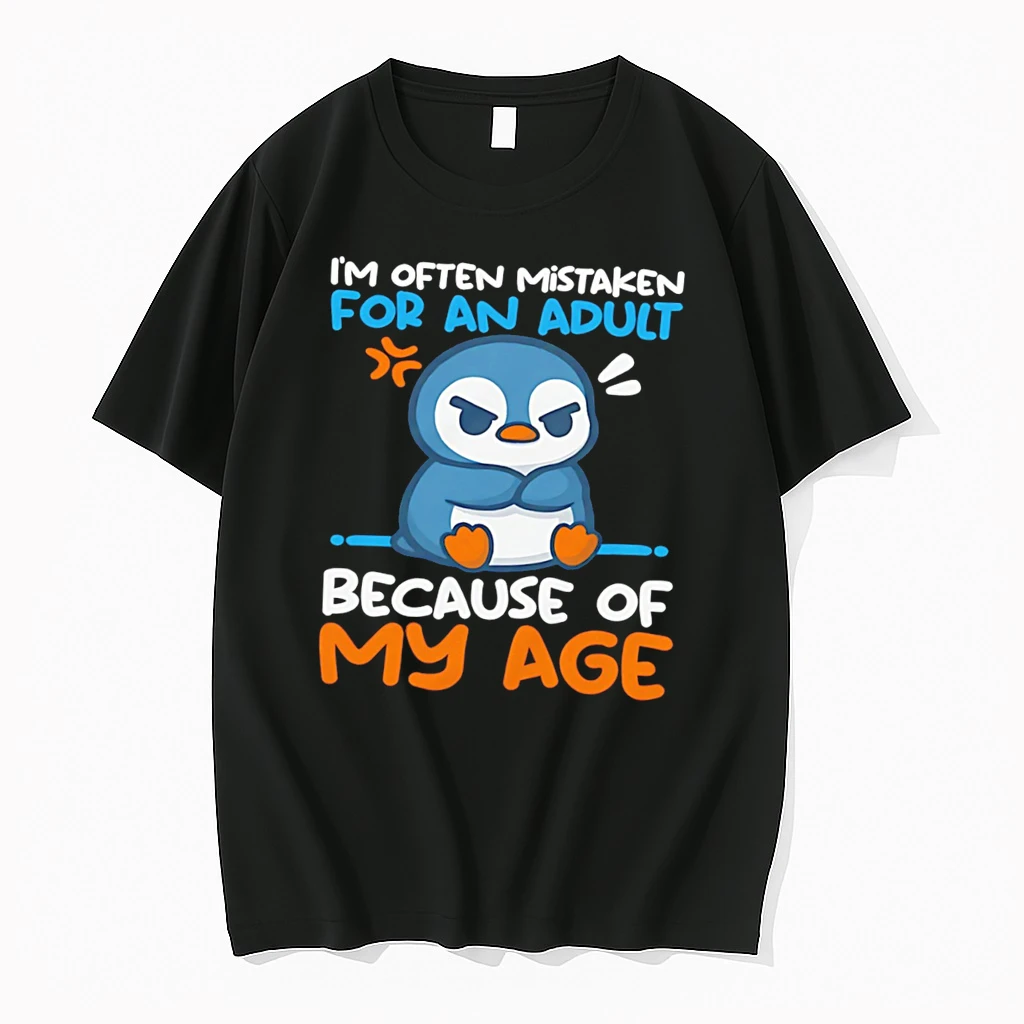 Officials Im Often Mistaken For An Adult Because Of My Age Funny Penguin Tee Premium T Shirt Sweatshirt Hoodie