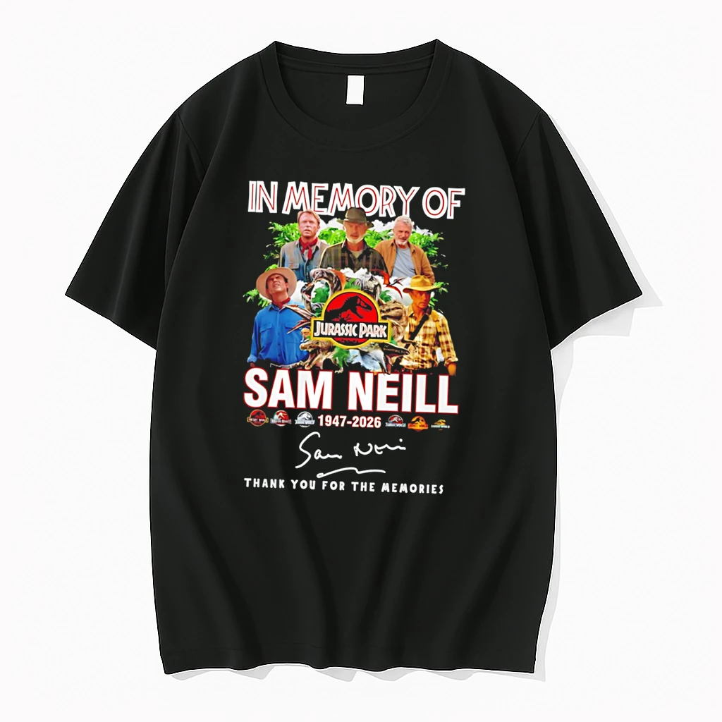Officials In Memory Of Sam Neill 1947 2026 Thank You For The Memories Signature Tee Premium T Shirt Sweatshirt Hoodie