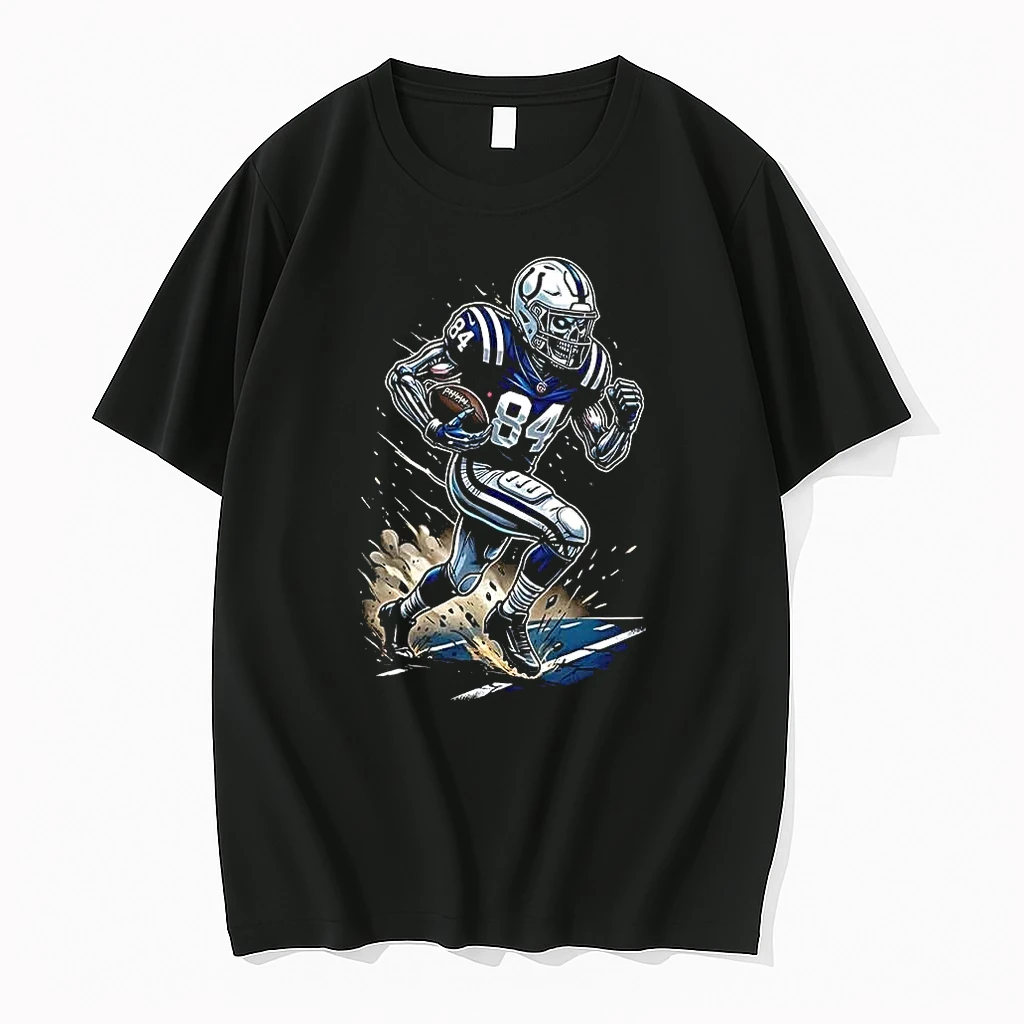 Officials Indianapolis Colts Runs In My Blood Mascot Skeleton Black Mens Premium T Shirt Sweatshirt Hoodie