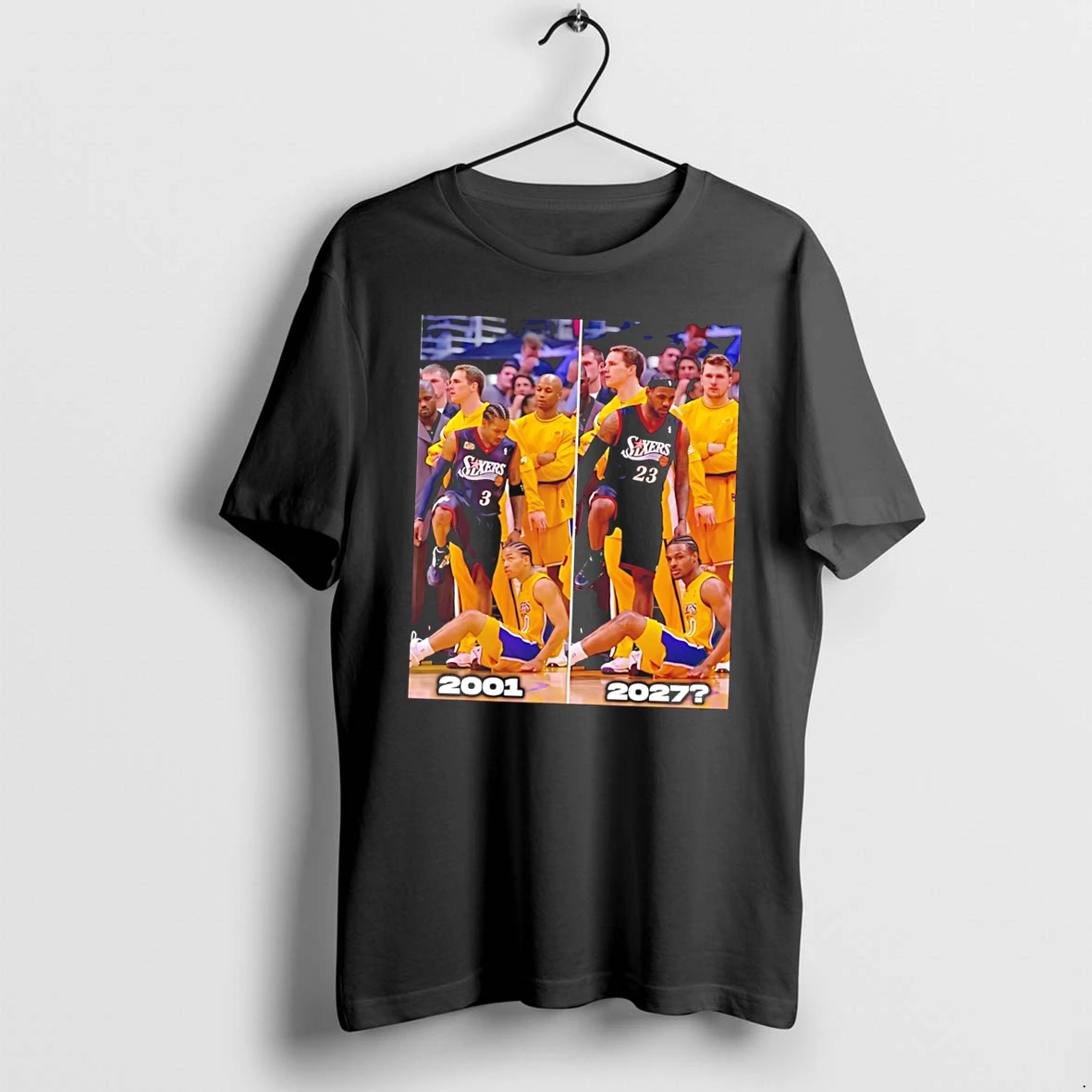 Officials Iverson Lebron Legend Step Over Comparison Tee Premium T Shirt Sweatshirt Hoodie
