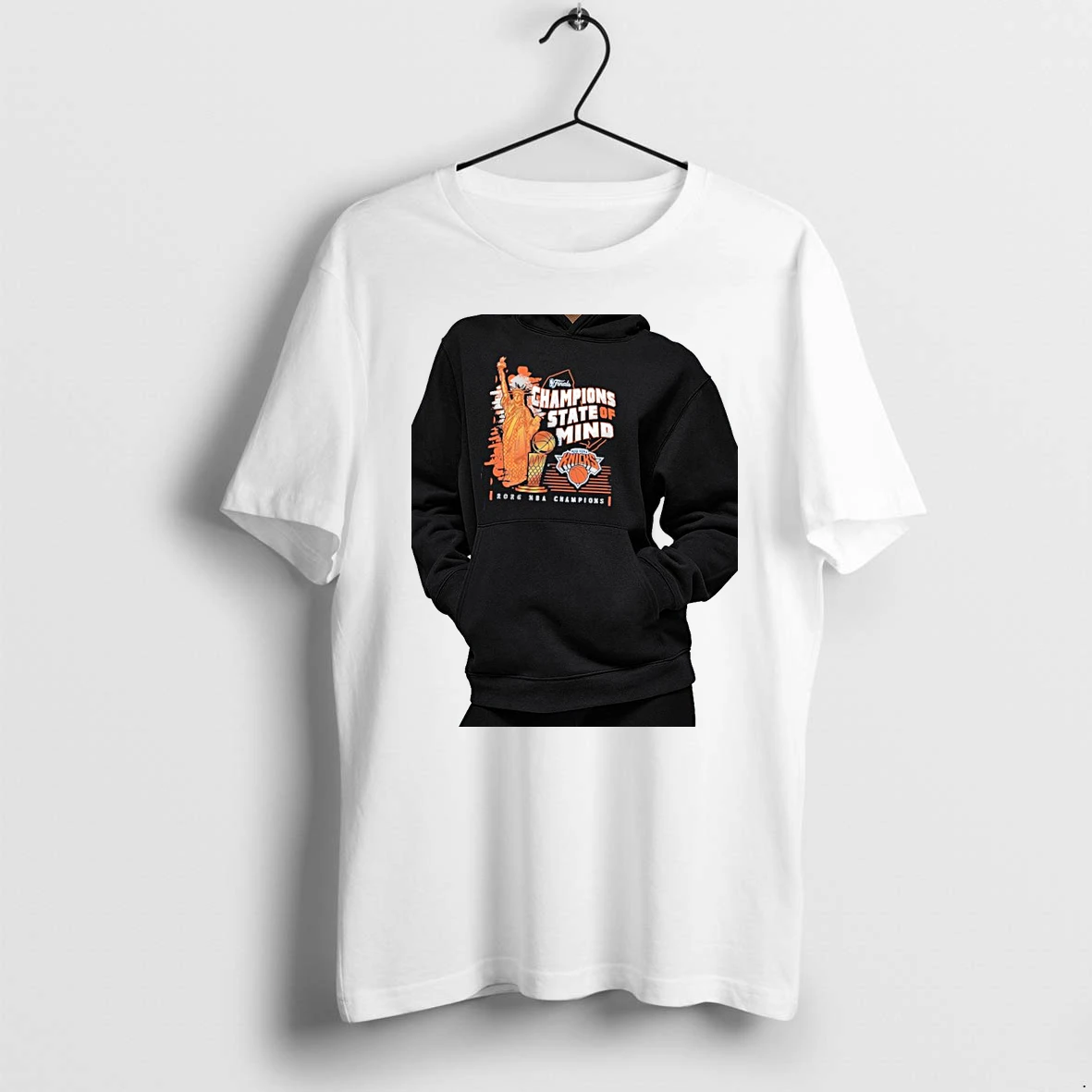 Officials Jack Antonoff Wearing New York Knicks 2026 Nba Champions State Of Mind Premium T Shirt Sweatshirt Hoodie
