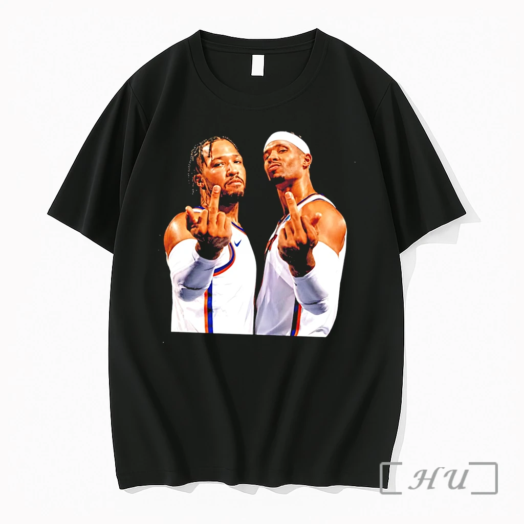 Officials Jalen Brunson Karl Anthony Towns New York Knicks World Champions 2026 Middle Finger Tee Premium T Shirts Sweater Hoodie