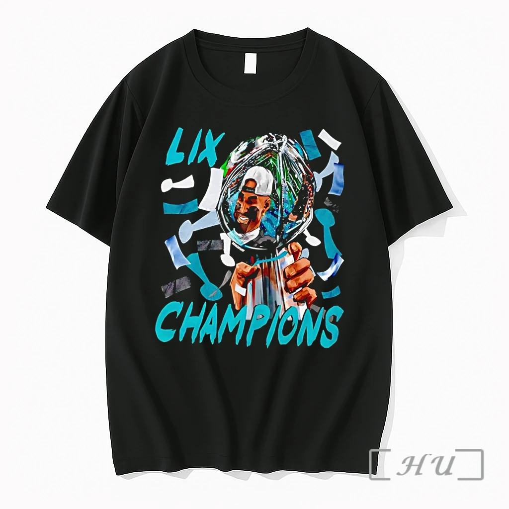Officials Jalen Hurts Image In Cup Champions Lix Black Premium T Shirts Sweater Hoodie