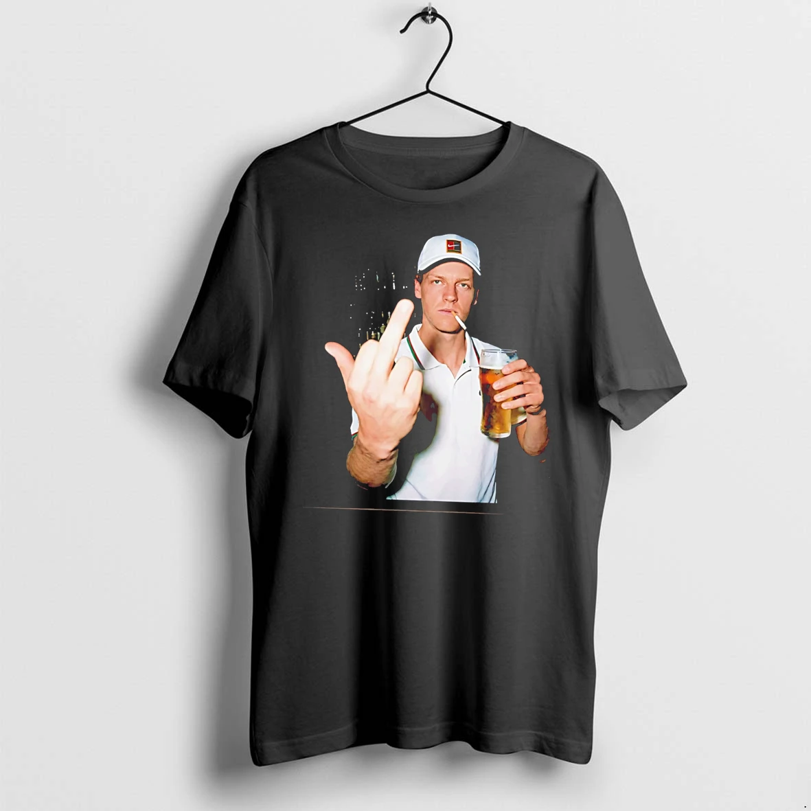 Officials Jannik Sinner 2026 Mens Singles Champion Middle Finger Tee Premium T Shirt Sweatshirt Hoodie