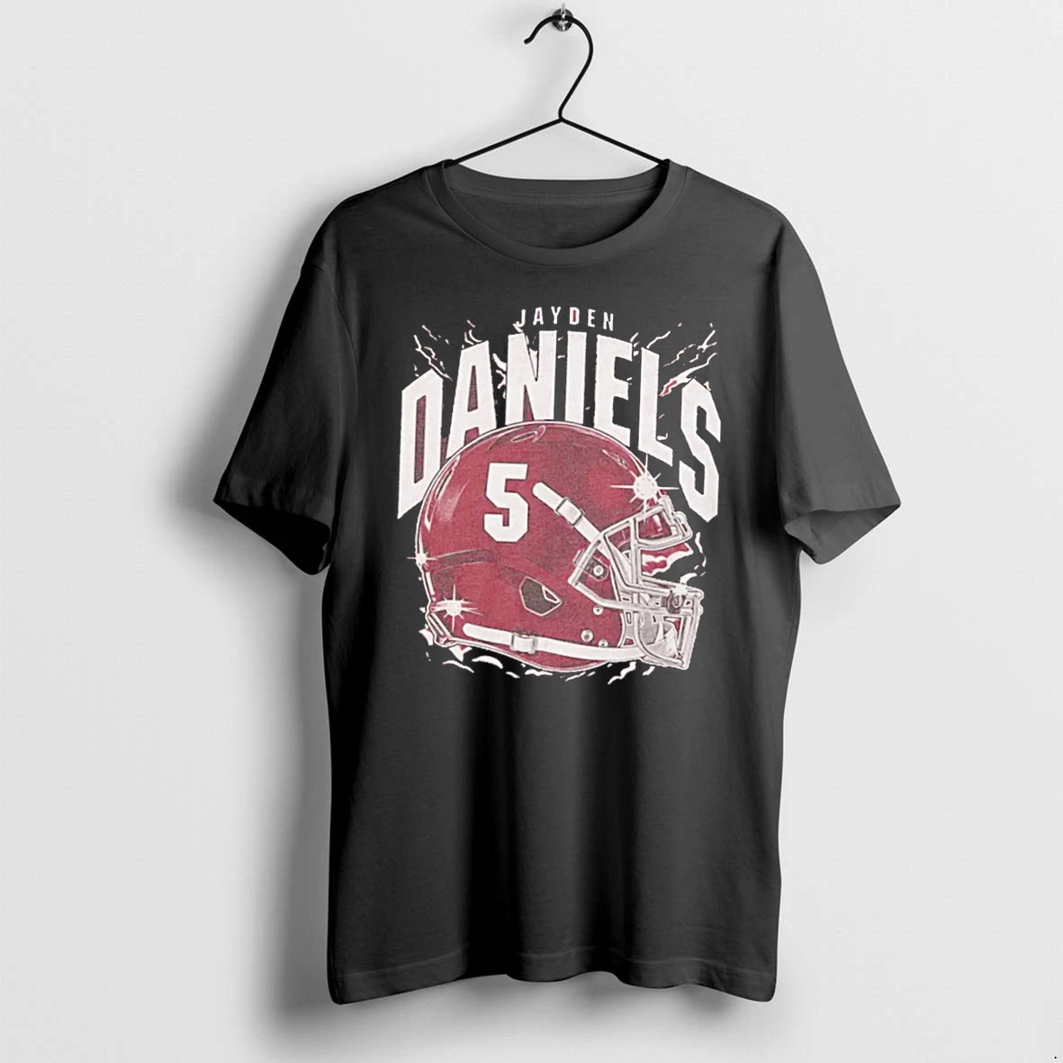 Officials Jayden Daniels No 5 Washington Commanders Helmet Tee Premium T Shirt Sweatshirt Hoodie