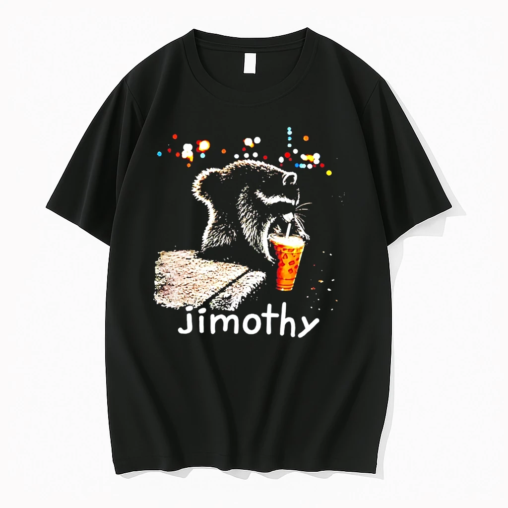 Officials Jimothy Raccoon Drinking Iced Coffee Funny Animal Tee Premium T Shirt Sweatshirt Hoodie