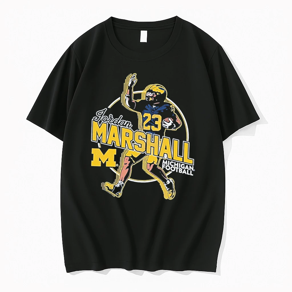 Officials Jordan Marshall No 23 Michigan Football Graphic Tee Premium T Shirt Sweatshirt Hoodie