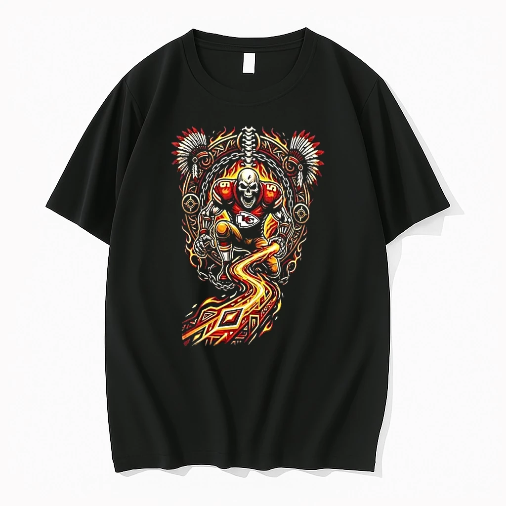 Officials Kansas City Chiefs Runs In My Blood Mascot Skeleton Black Mens Premium T Shirt Sweatshirt Hoodie