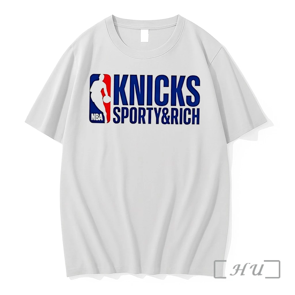 Officials Knicks X Sporty And Rich Nba Logo Tee Premium T Shirts Sweater Hoodie
