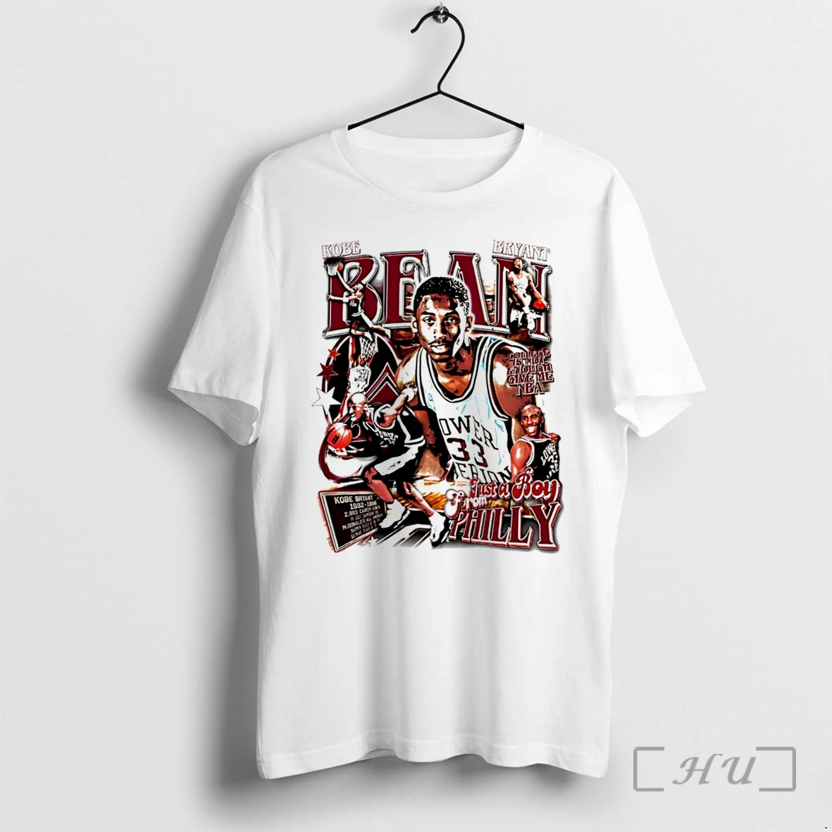 Officials Kobe Bryant High School Bean Just A Boy From Philly Tee Premium T Shirts Sweater Hoodie