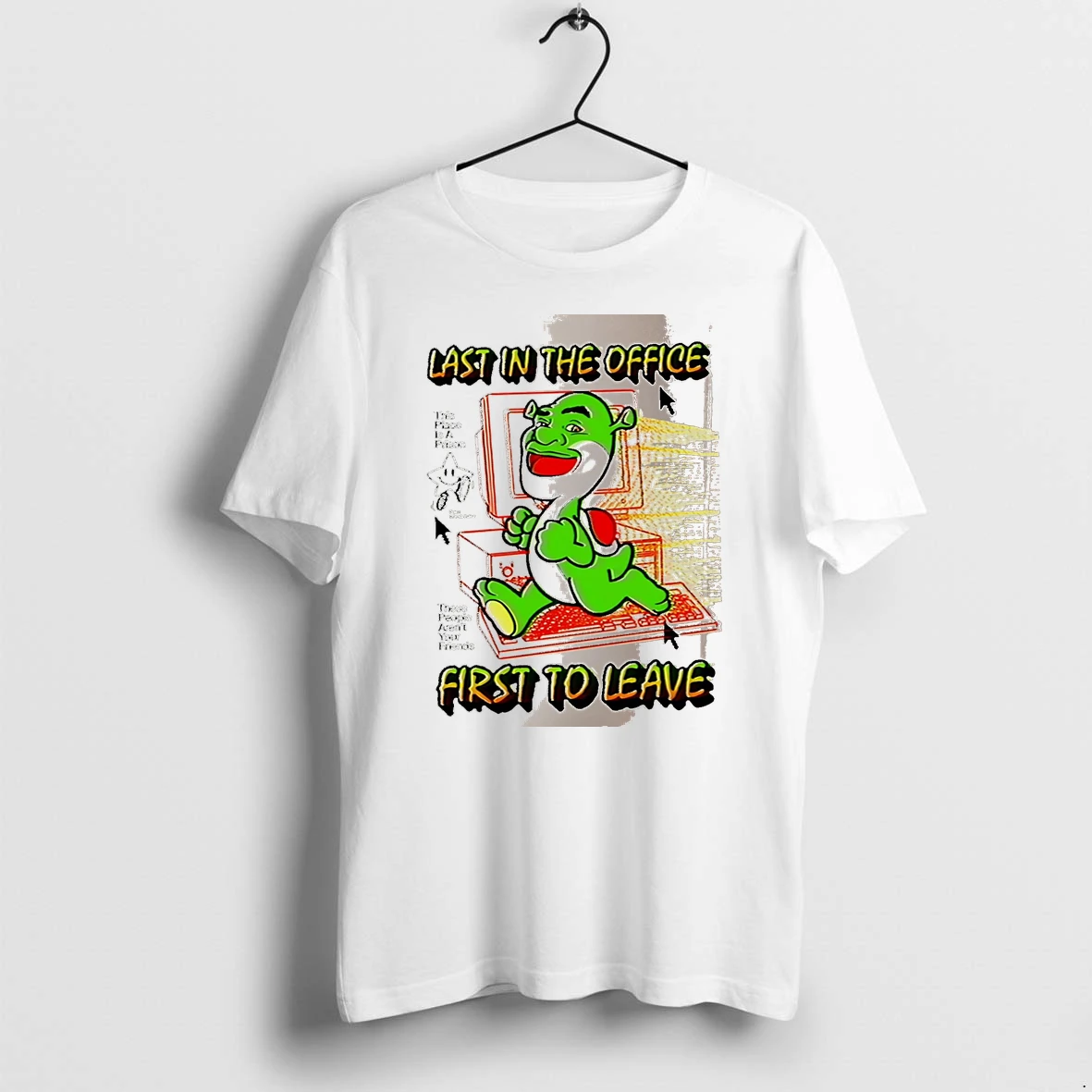 Officials Last In The Office This Place Is A Prison These People Arent Your Friends First To Leave Shrek Yoshi White Premium T Shirt Sweatshirt Hoodie