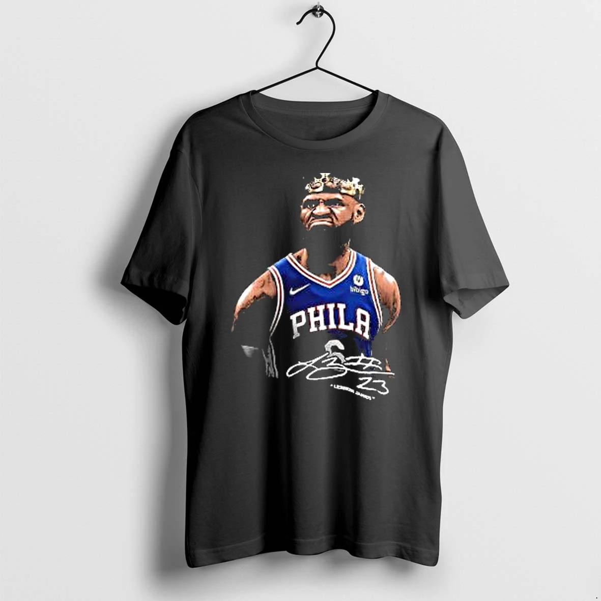 Officials Lebron James Philadelphia 76ers King 23 Signature Premium T Shirt Sweatshirt Hoodie