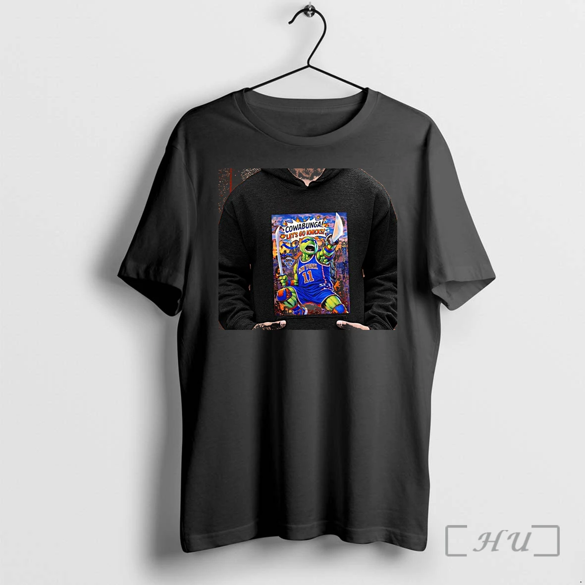 Officials Leonardo Teenage Mutant Ninja Turtles New York Knicks Cowabunga Lets Go Knicks Premium T Shirts Sweater Hoodie