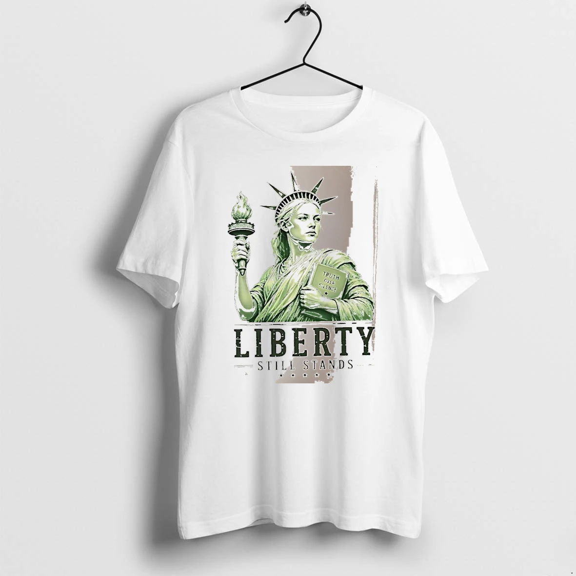 Officials Liberty Still Stands Truth Over Silence Statue Of Liberty White Premium T Shirt Sweatshirt Hoodie