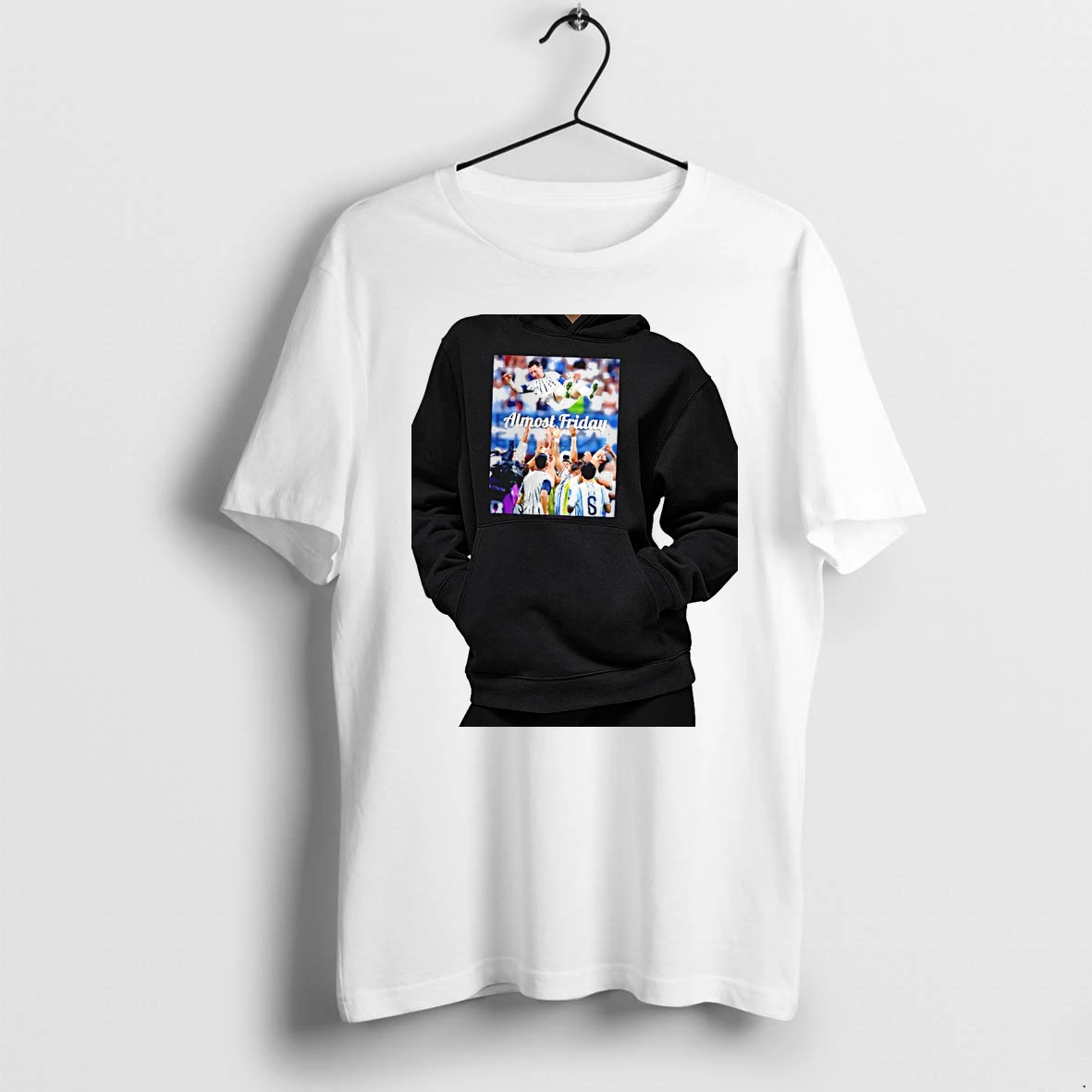 Officials Lionel Messi Argentina National Team World Cup Champions Almost Friday Premium T Shirt Sweatshirt Hoodie