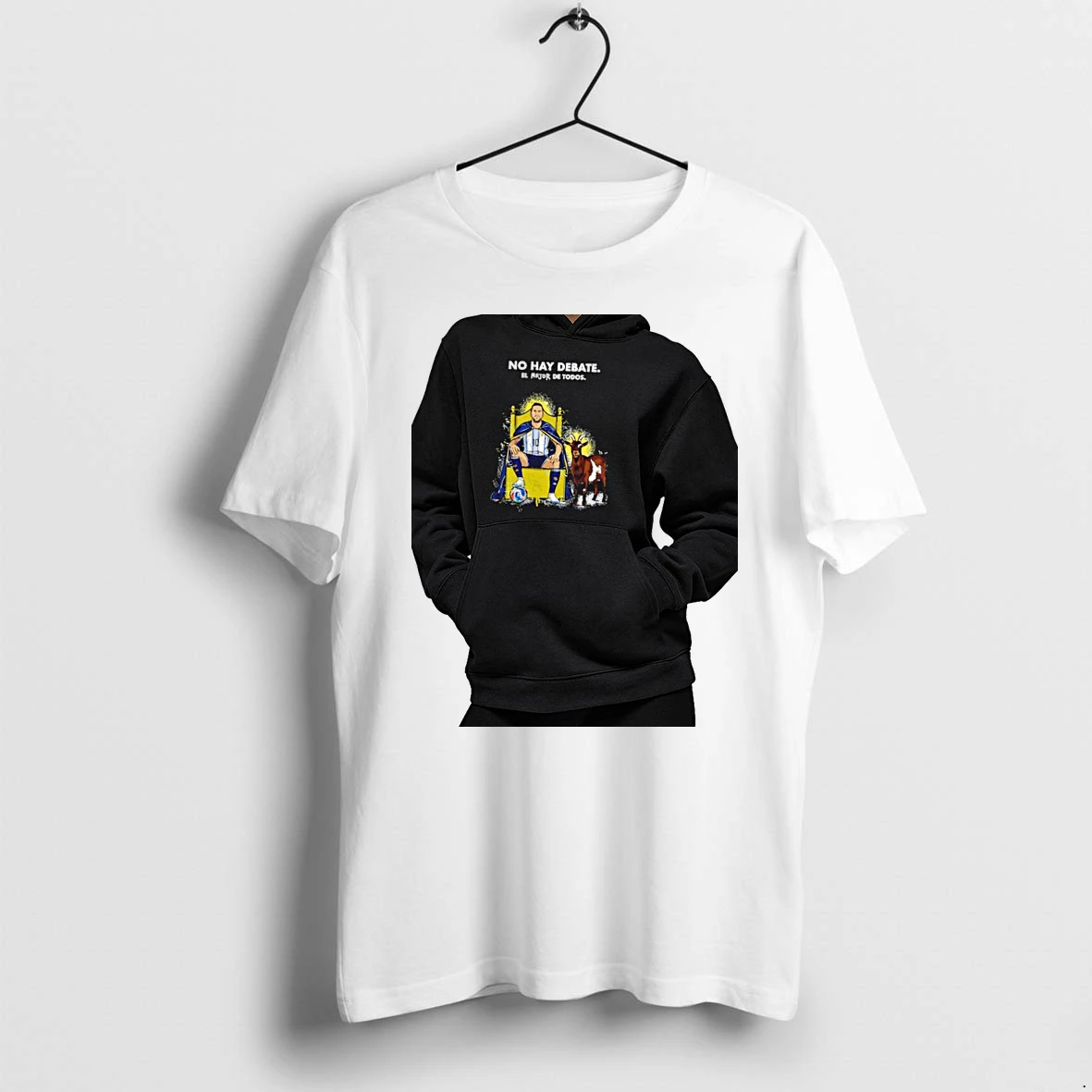 Officials Lionel Messi Argentina National Team World Cup No Hay Debate El Mejor De Todos Premium T Shirt Sweatshirt Hoodie