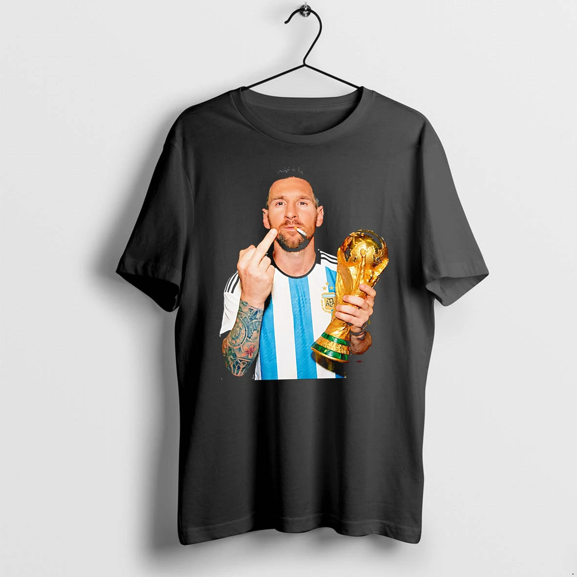 Officials Lionel Messi Middle Finger Fifa World Cup Premium T Shirt Sweatshirt Hoodie