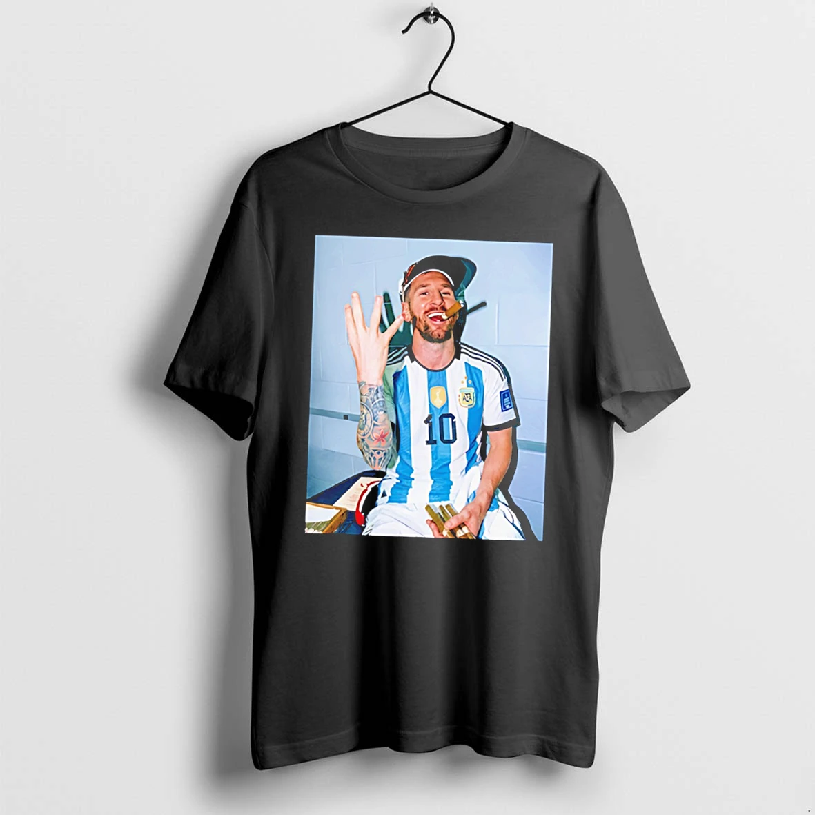 Officials Lionel Messi Smoking Cigarette Tee Premium T Shirt Sweatshirt Hoodie